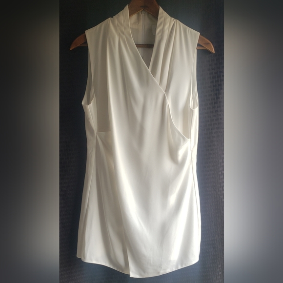 Cabi Wraparound Top Sleeveless White Size 8 - Picture 3 of 12